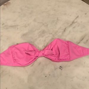 Pink bandeau bikini top